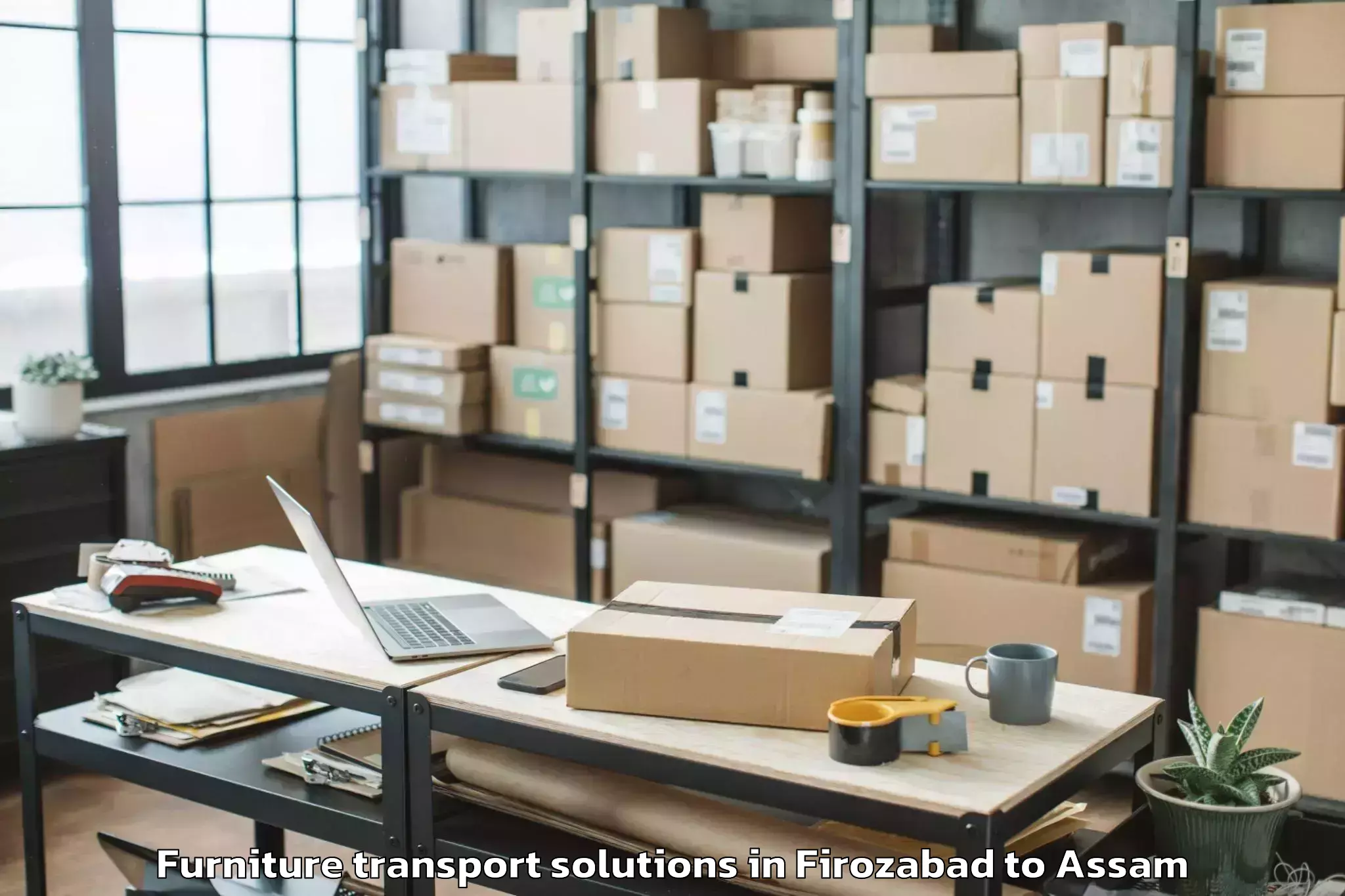 Hassle-Free Firozabad to Kampur Town Furniture Transport Solutions